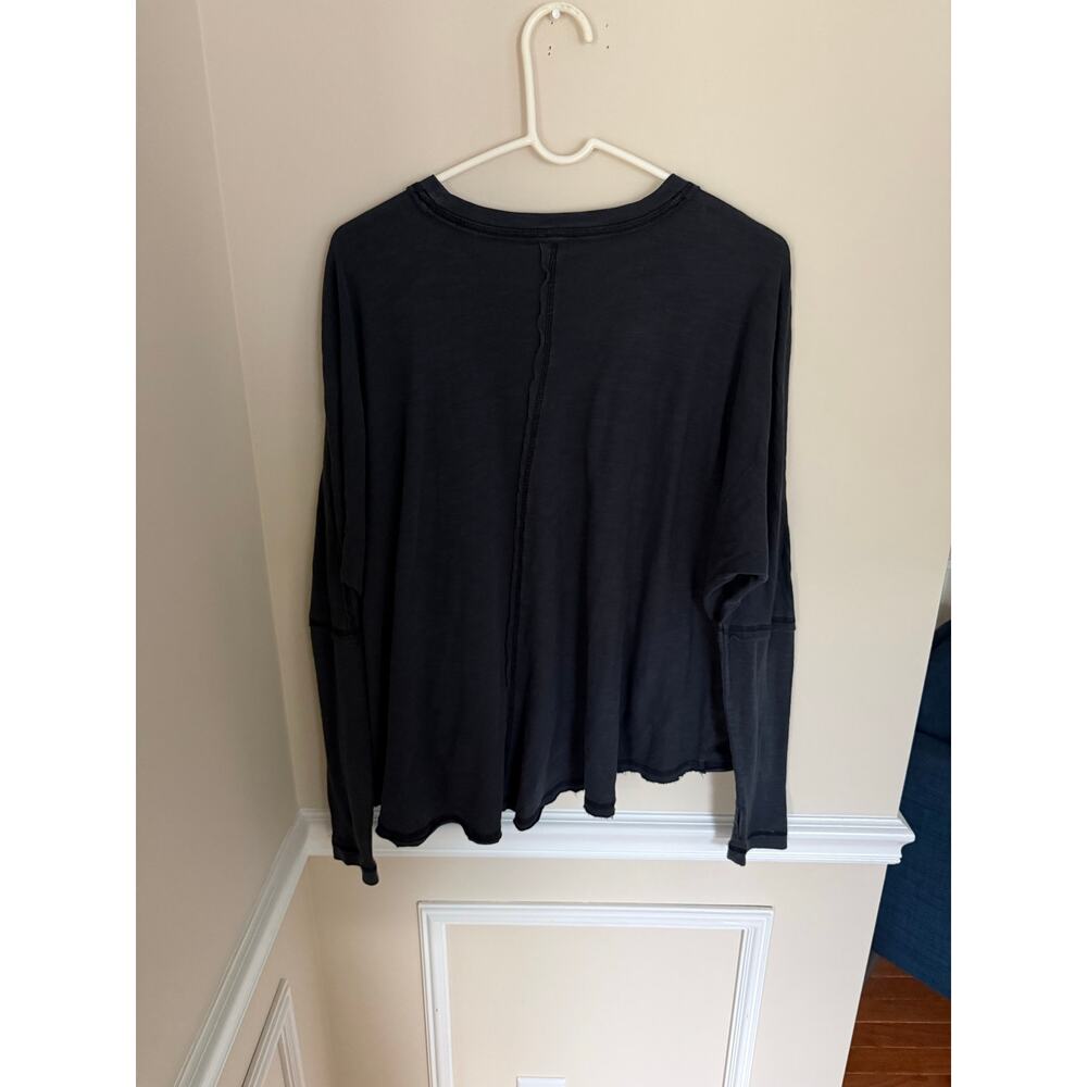 Free People Movement Ten Laps Asymmetric Long Sleeve Cotton Long Sleeve Top- M - Picture 8 of 10